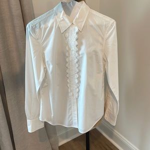 Tory Burch - White Blouse with Bow - Size 6